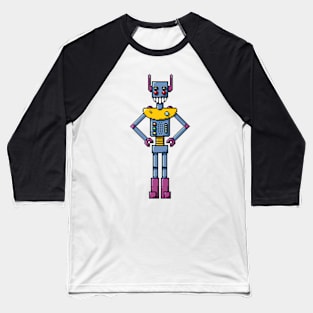 Pixel Robot 117 Baseball T-Shirt